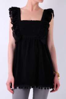 Black Flutter Strap Smocked Dress by Juicy Couture   Black   Buy 