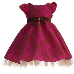   Infant Toddler Little Girls Fuchsia Special Occasion Dress 6M 14 Baby