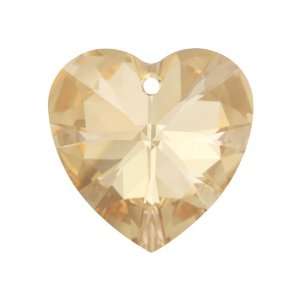  6228 40mm XILION Heart Pendant Crystal Golden Shadow Arts 