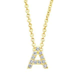   Pave Diamond Initial Pendant Necklace ( Exclusive) Jewelry