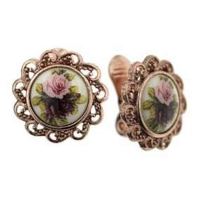  Manor House Rose Gold Clip On Earrings Jewelry