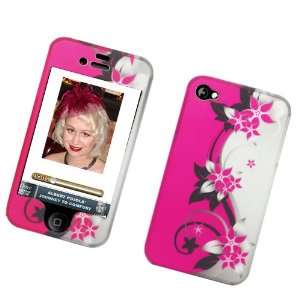   Image Protector Case HOT Pink/silver Vines Cell Phones & Accessories