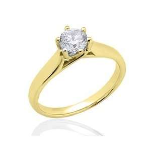  1/2 Ct. TW Diamond Solitaire Ring in 18K Yellow Gold 