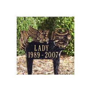  Whitehall Pet Memorial Angel Dog Standard Lawn Plaque Two 
