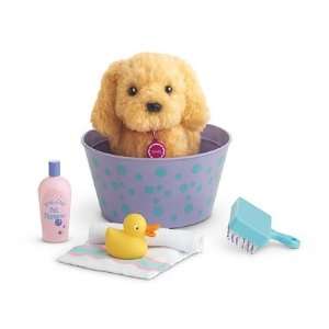 American Girl Grooming Tub Set with Golden retriever puppy  Toys 