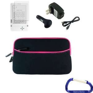  Gizmo Dorks Soft Neoprene Zipper Case (Black with Hot Pink 