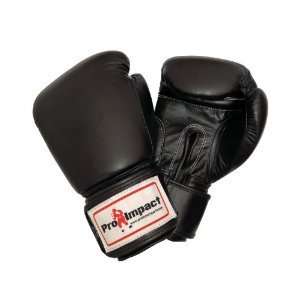  Genuine Leather Boxing Gloves Black 14 Oz. Pro Impact ($80 