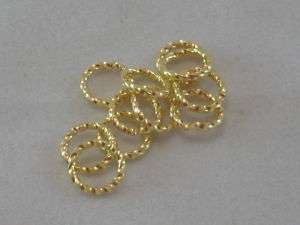 100 FANCY GOLD PLATED 6MM 16 GAUGE JEWELRY JUMPRINGS  