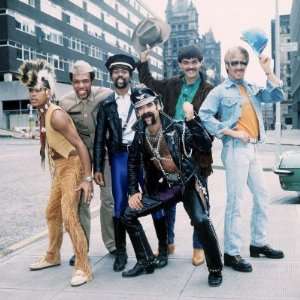  Village People Pop Band in Outfits on the Street, 1980 