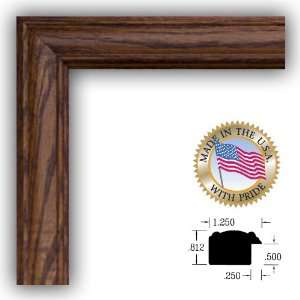  20x27 / 20 x 27 Walnut Stain on Solid Red Oak Picture Frame 