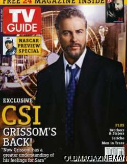 WILLIAM PETERSON february 2007 TV GUIDE free 24 magazin  