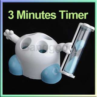 New 3 Minutes Hourglass Timer Toothbrush Holder Rack  