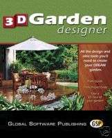 3D Garden Designer CD, Win XP/Vista/7 (32 bit) plan, design landscape 