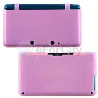 Crystal Hard+Pink Silicone Case Skin For Nintendo 3DS  