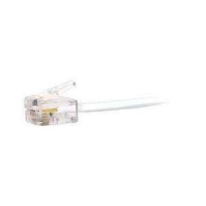  25 4 Conductor Line Cord   White Cross Wired For Telephone 