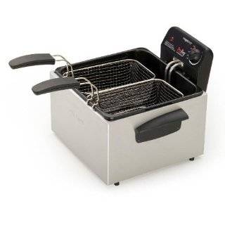   Stainless Steel Dual Basket Immersion Element 12 Cup Deep Fryer