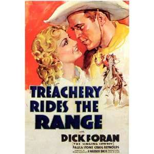  Treachery Rides the Range Movie Poster (27 x 40 Inches 