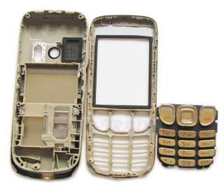 Metal Full housing Faceplate cover for NOKIA 6303 gold  