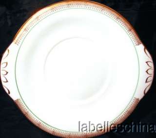 Adderley Tab Handled Cake / Sweet Plate Art Deco Gilt Design Pattern 