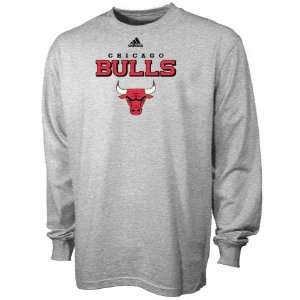  adidas Chicago Bulls Ash True Court Long Sleeve T shirt 