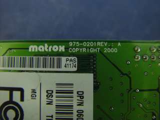 Matrox Millenium G450 Dual VGA AGP Video Card 975 0201  