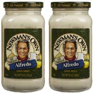 Newmans Own Alfredo Sauce, 15 oz, 2 pk Grocery & Gourmet Food