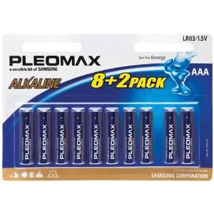    Samsung Pleomax AAA Size Alkaline Batteries (10 Pack) Electronics