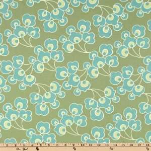 Wide Amy Butler August Fields Bright Buds Moss Fabric By The Yard amy 