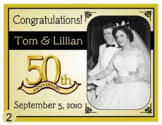 50th ANNIVERSARY PARTY FAVORS MAGNETS   SET OF 15  