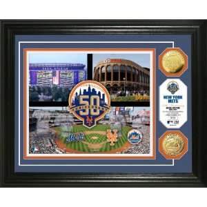  New York Mets 50th Anniversary Gold Coin Photo Mint 
