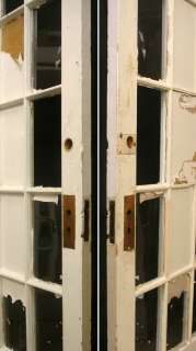 32x82 Antique Interior French Cypress Door 15 Windows Wavy Glass 