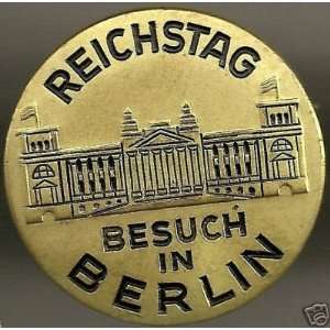 VINTAGE Berlin Reichstag German Hat Lapel Pin WWII RARE 
