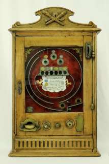 Antique French 1914 Le Gaulois Slot Machine Trade Stimulator Pinball 