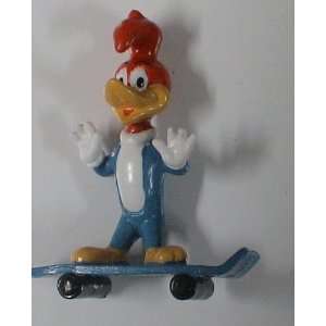  1989 Vintage Pvc Figure Woody Woodpecker W/skateboard 