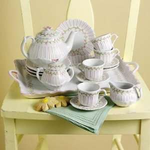    Childrens Rose Pinstripe Porcelain Tea Set