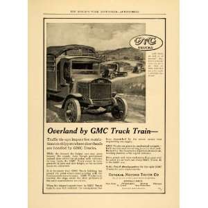 1918 Ad Overland GMC Truck Train Antique Pontiac WWI   Original Print 