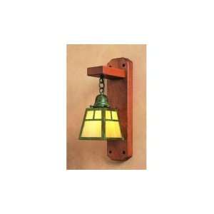   1T CR AC A Line 1 Light Wall Sconce in Antique Copper with Cream glass