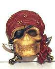 Hand Painted Magnet  Pirate Skull Bandana & Daggers