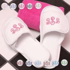  Exclusive Gifts and Favors White Trimmed Slippers   Medium 