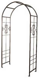 PANACEA 89097 90 BLK STEEL SCROLL DESIGN GARDEN ARBOR  