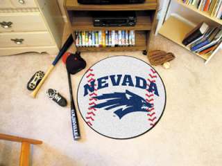 Nevada Wolf Pack 27 Baseball Shape Area Rug Floor Mat  
