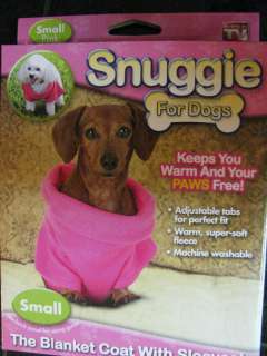 As Seen On TV Snuggie For Dogs Pink Size Small  