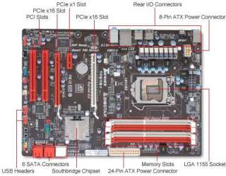 Biostar TP67B+ B3 Intel P67 Motherboard for Intel 2nd Gen i3 i5 i7 USB 