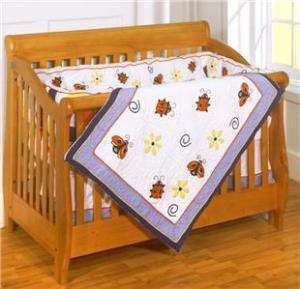 LADY BUG GARDEN 4pc Quilt Crib Bedding Set ZZ Baby  
