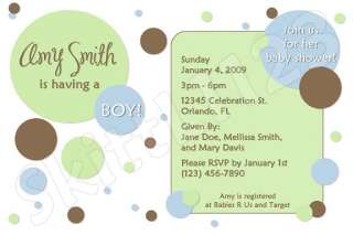 Custom Baby Shower Boy / Girl Personalized Invitations  