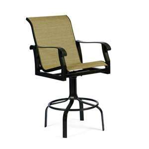   420468 19 33D Cortland Sling Swivel Outdoor Bar Stool