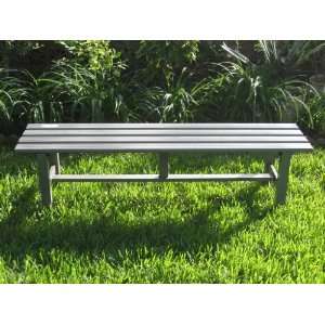  6 Aluminum Backless Bench Outdoor Portable Bench for Park 