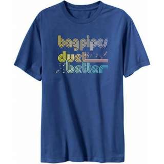 Bagpipes Duet Better Instruments Mens T Shirt Steel  