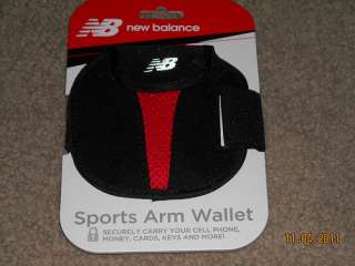 New Balance (Brand New) Sport Arm Wallet 52030NB Black Red Adjustable 