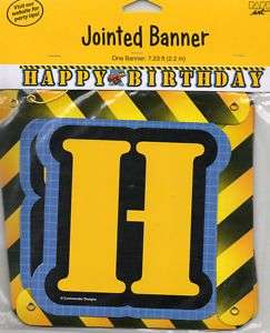 CONSTRUCTION Truck BIRTHDAY BANNER Party Decoration 073525774633 